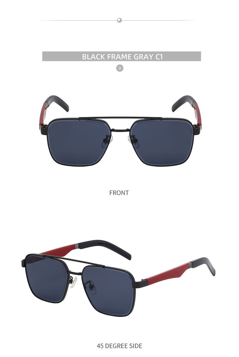 Retro Streetwear Solid Color Pc Square Full Frame Men's Sunglasses display picture 13