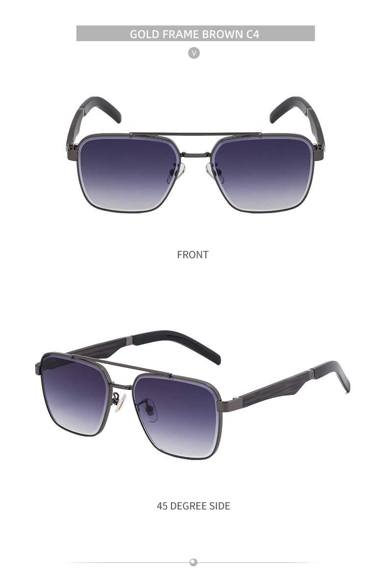 Retro Streetwear Solid Color Pc Square Full Frame Men's Sunglasses display picture 8