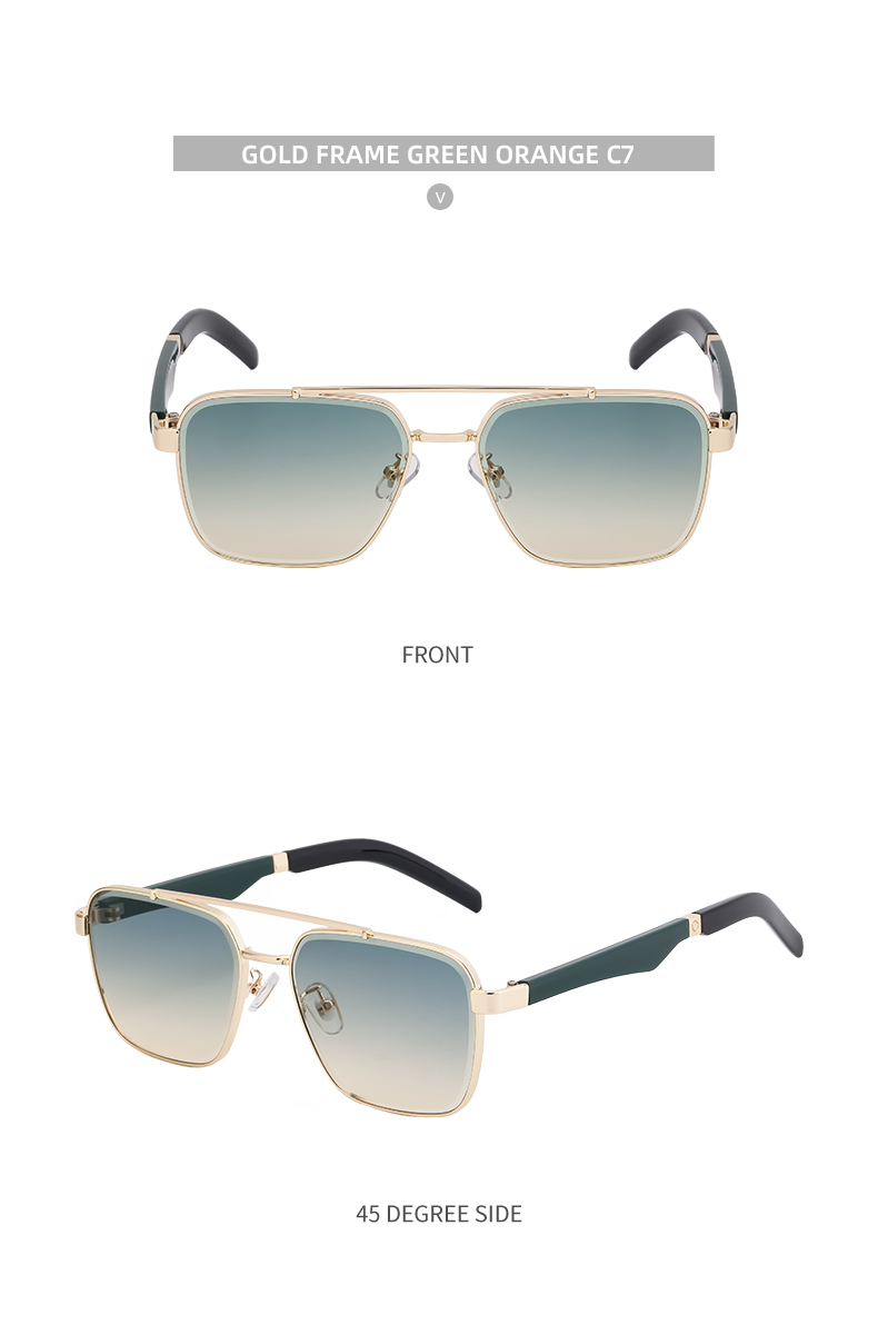 Retro Streetwear Solid Color Pc Square Full Frame Men's Sunglasses display picture 10