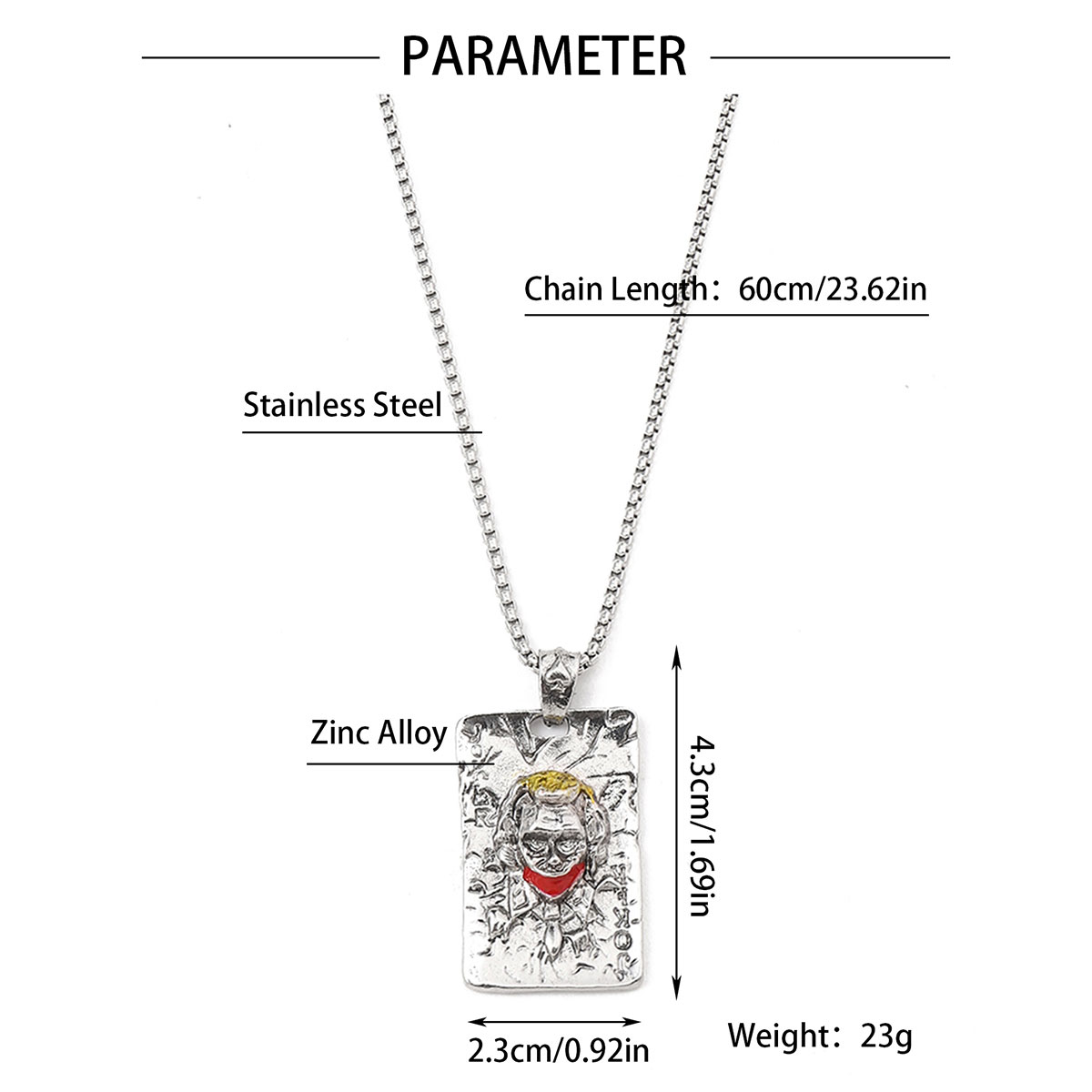 Simple Style Cross Clown Retro Angel Zinc Alloy 201 Stainless Steel Polishing Plating Men's Necklace display picture 2