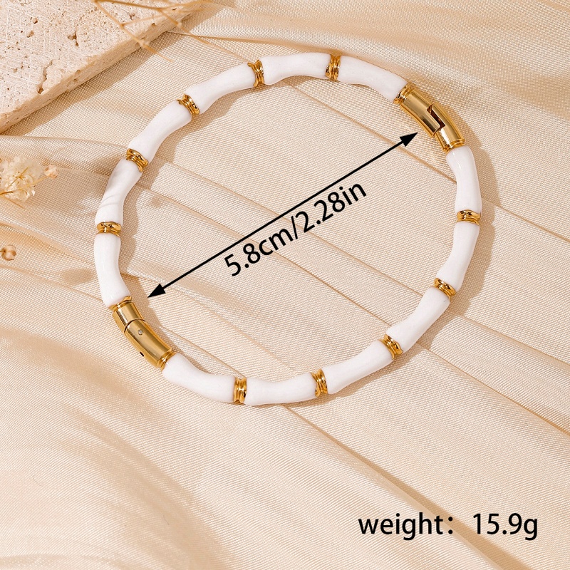 Acier Inoxydable 304 Plaqué Or 18K Style Simple Style Classique Géométrique Bracelet display picture 3