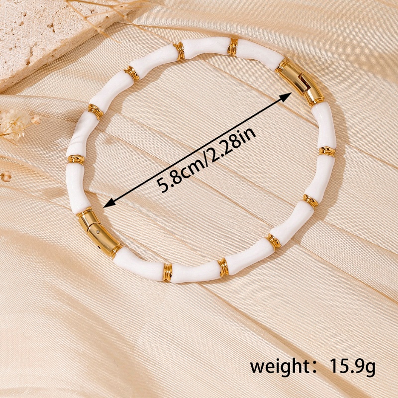 Edelstahl 304 18 Karat Vergoldet Einfacher Stil Klassischer Stil Geometrisch Armband display picture 3