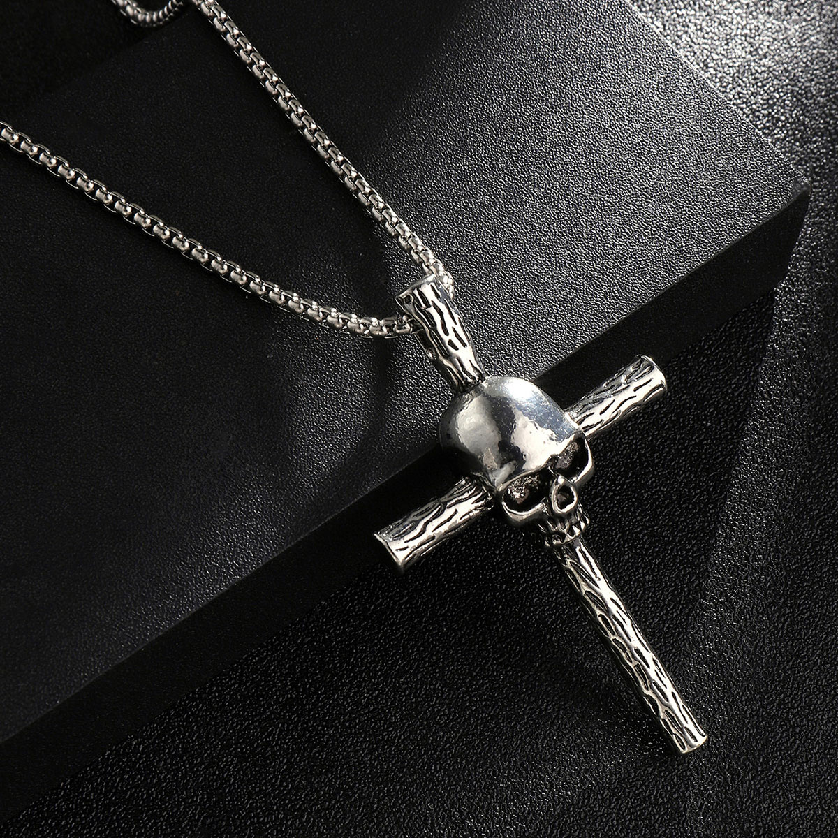 Simple Style Cross Clown Retro Angel Zinc Alloy 201 Stainless Steel Polishing Plating Men's Necklace display picture 11