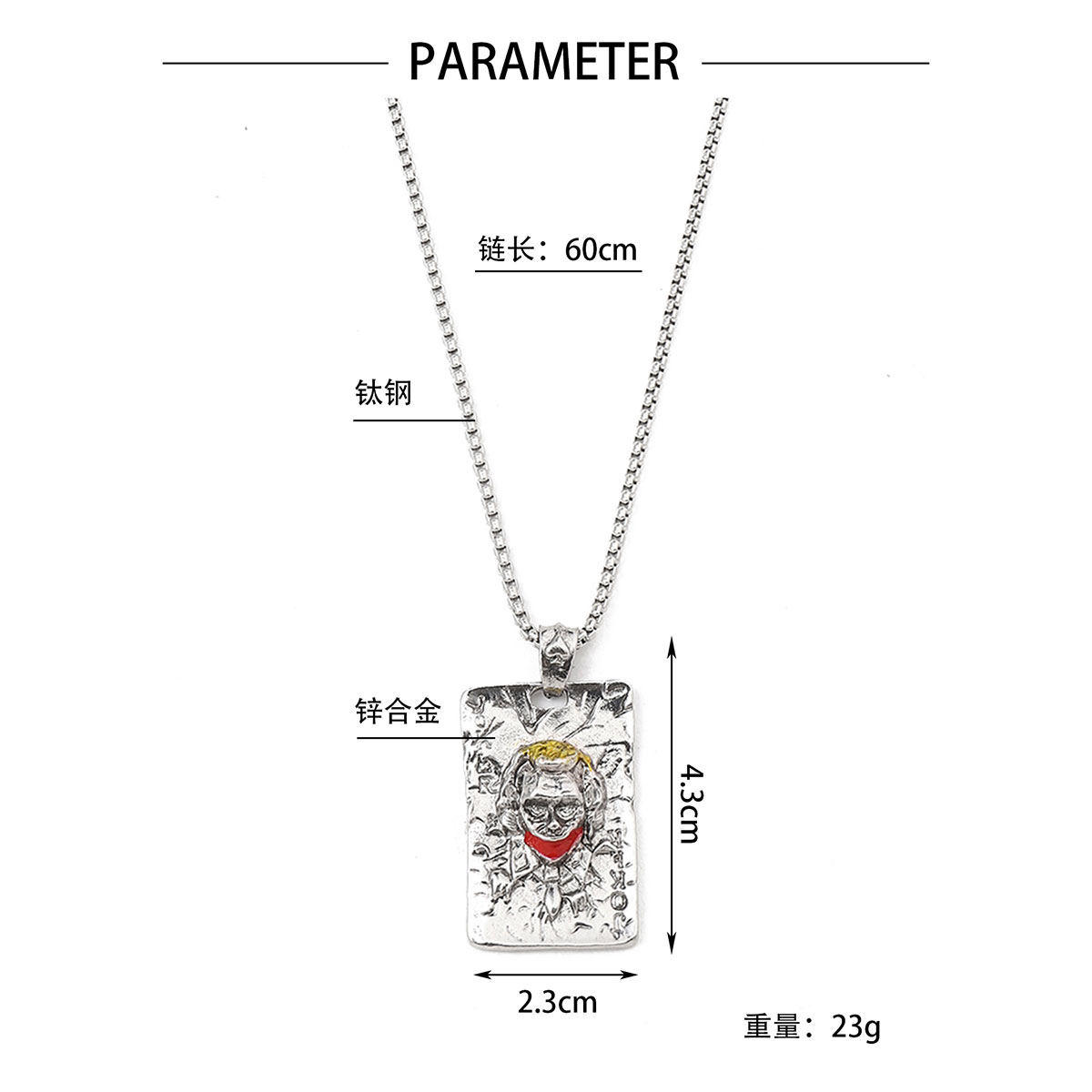 Simple Style Cross Clown Retro Angel Zinc Alloy 201 Stainless Steel Polishing Plating Men's Necklace display picture 3