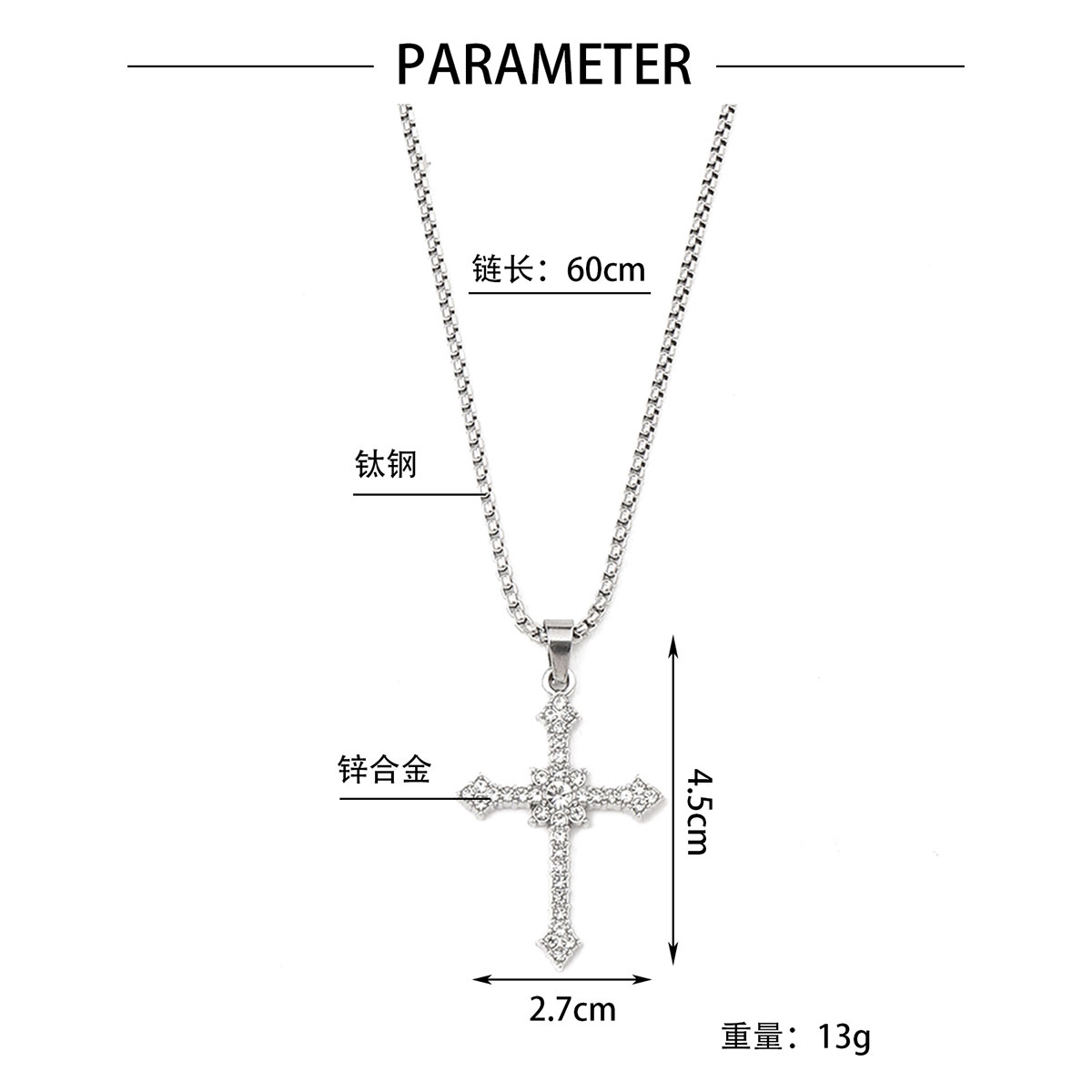 Simple Style Cross Clown Retro Angel Zinc Alloy 201 Stainless Steel Polishing Plating Men's Necklace display picture 14