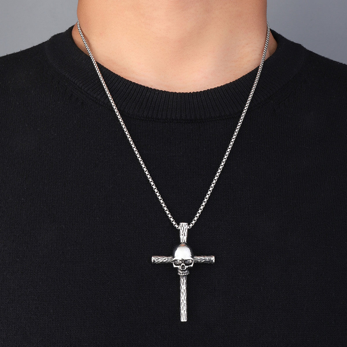 Simple Style Cross Clown Retro Angel Zinc Alloy 201 Stainless Steel Polishing Plating Men's Necklace display picture 21