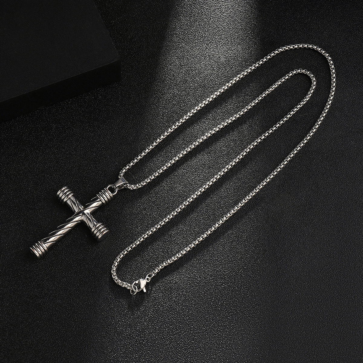 Simple Style Cross Clown Retro Angel Zinc Alloy 201 Stainless Steel Polishing Plating Men's Necklace display picture 37