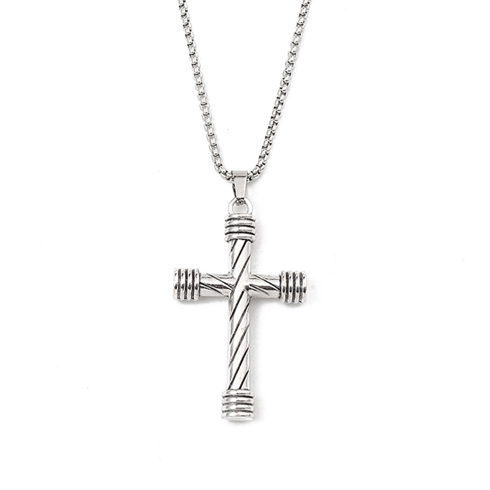 Hip-Hop Cross 201 Stainless Steel Zinc Alloy Polishing Men's Necklace display picture 6