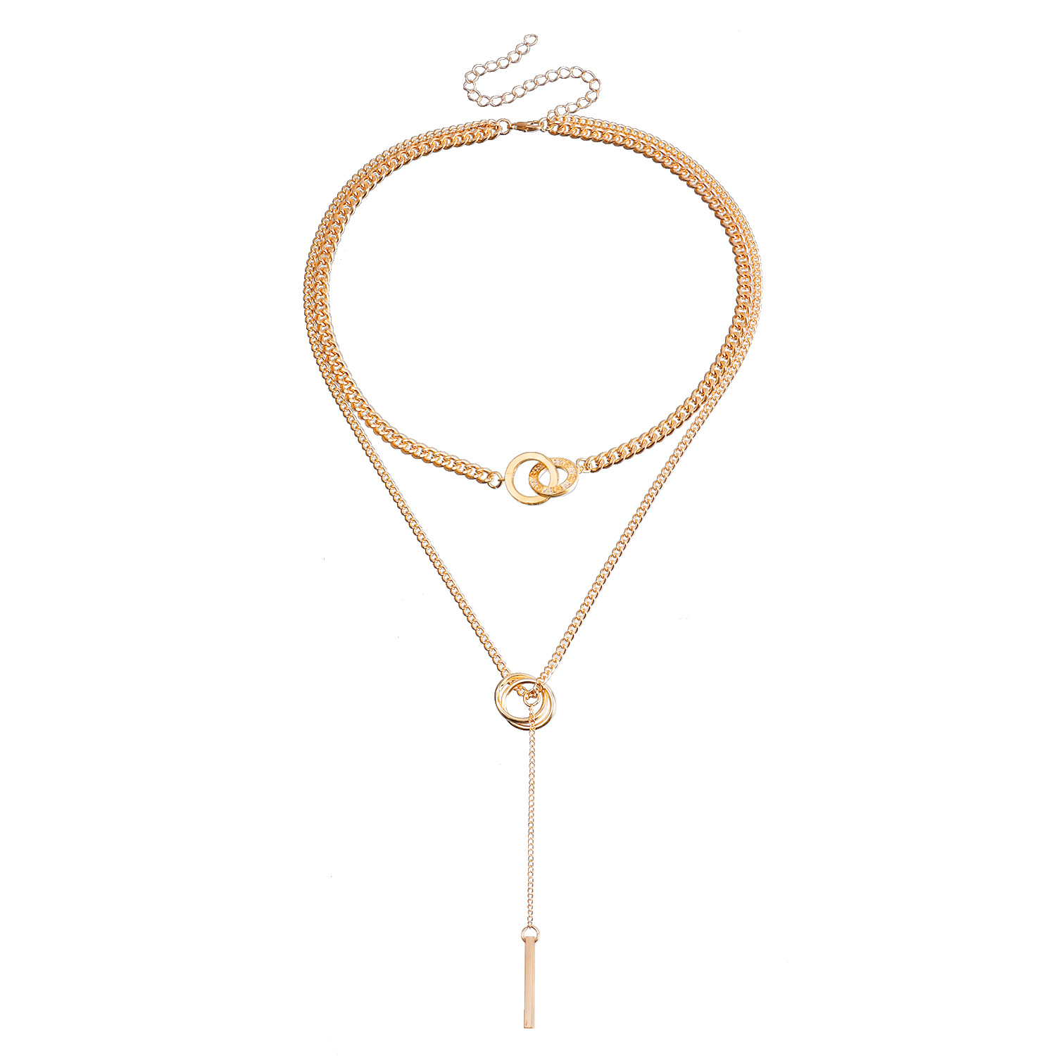 Wholesale Jewelry Elegant Retro Geometric Alloy Long Necklace display picture 1
