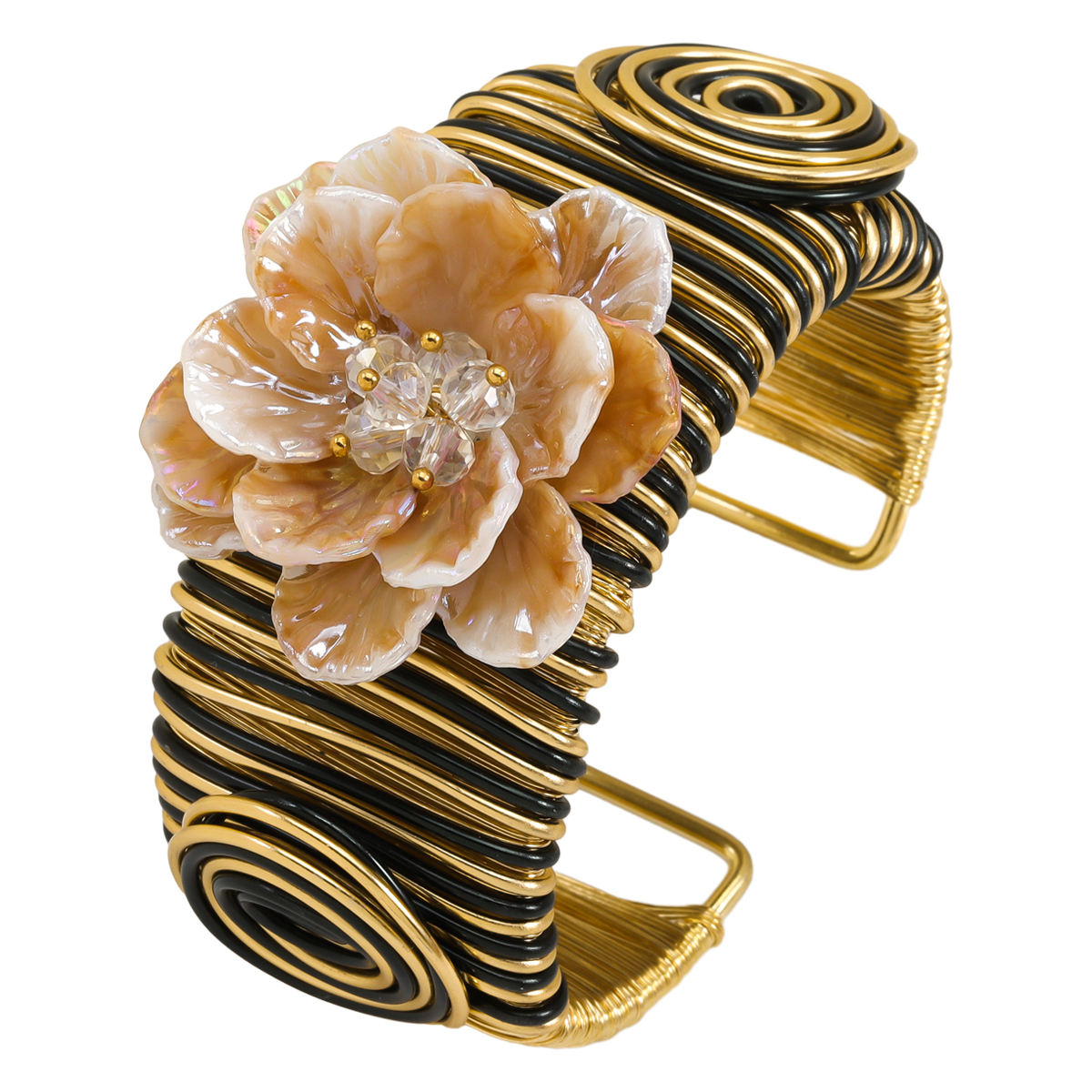 Retro Classic Style Flower Alloy Plating Women's Bangle display picture 7