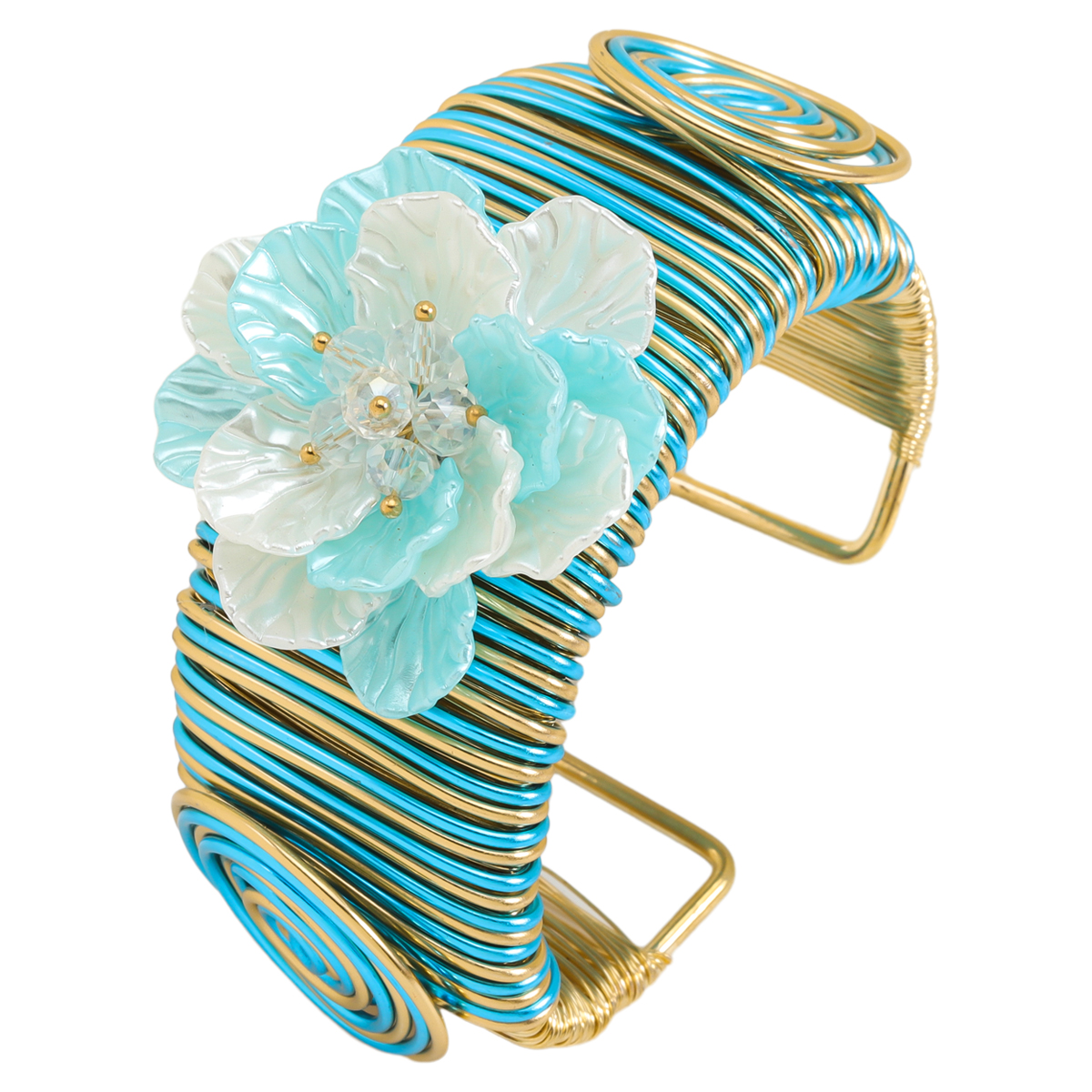 Retro Classic Style Flower Alloy Plating Women's Bangle display picture 13