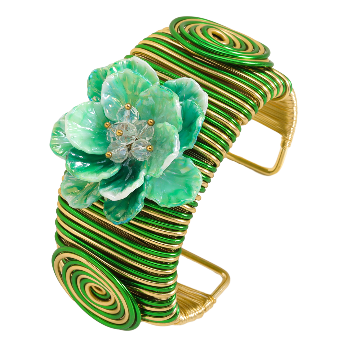 Retro Classic Style Flower Alloy Plating Women's Bangle display picture 11