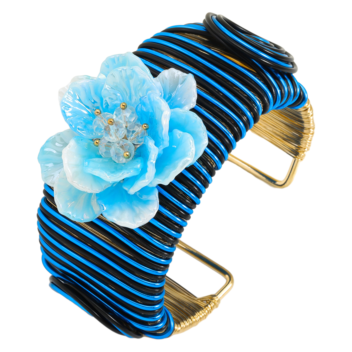 Retro Classic Style Flower Alloy Plating Women's Bangle display picture 9