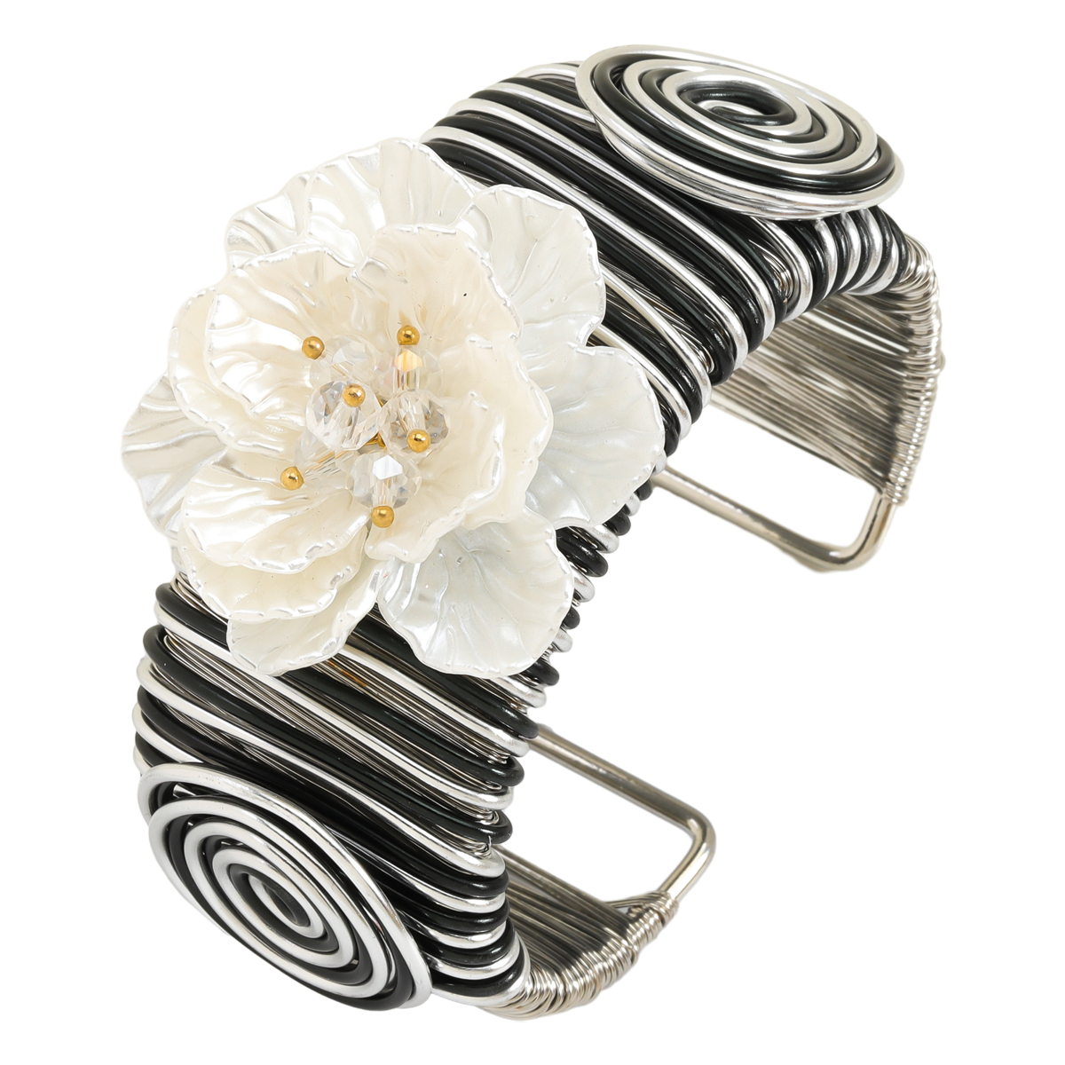 Retro Classic Style Flower Alloy Plating Women's Bangle display picture 10