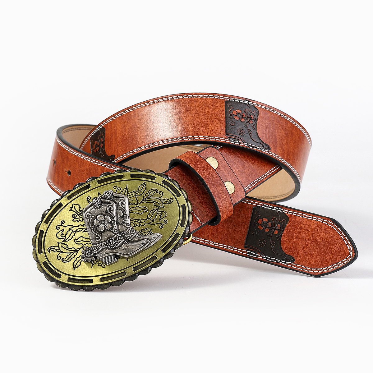Vintage Style Ethnic Style Boots Pu Leather Unisex Leather Belts display picture 6