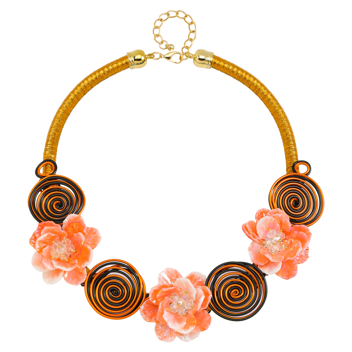 Großhandel Schmuck Elegant Klassischer Stil Blume Legierung Überzug Halskette display picture 1