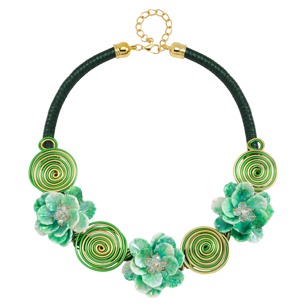 Großhandel Schmuck Elegant Klassischer Stil Blume Legierung Überzug Halskette display picture 11
