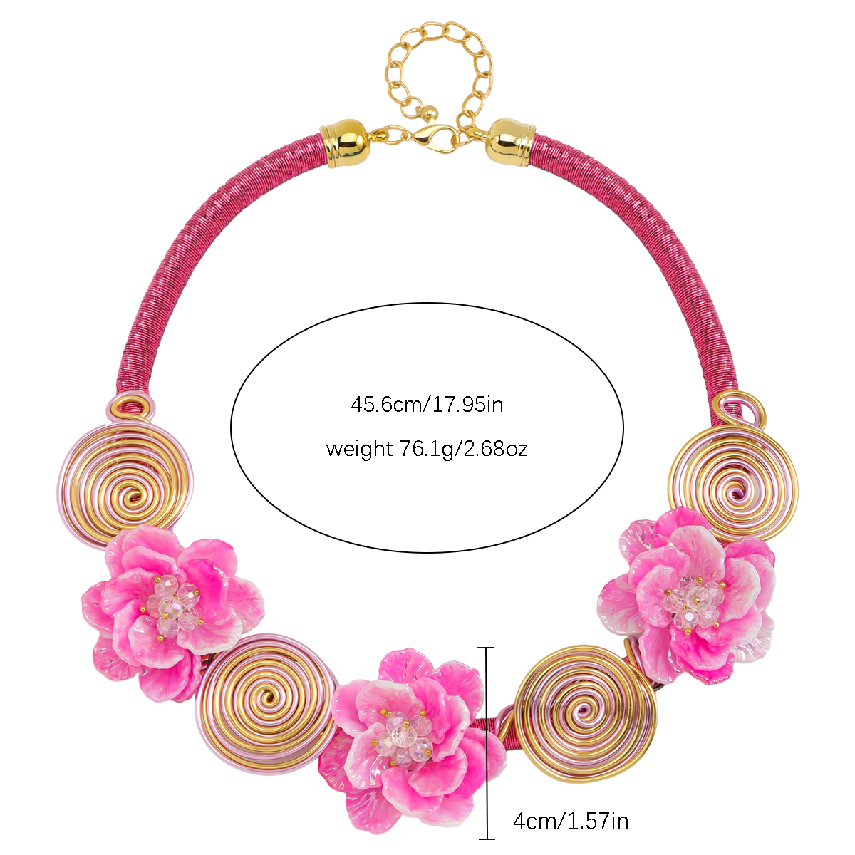 Großhandel Schmuck Elegant Klassischer Stil Blume Legierung Überzug Halskette display picture 12