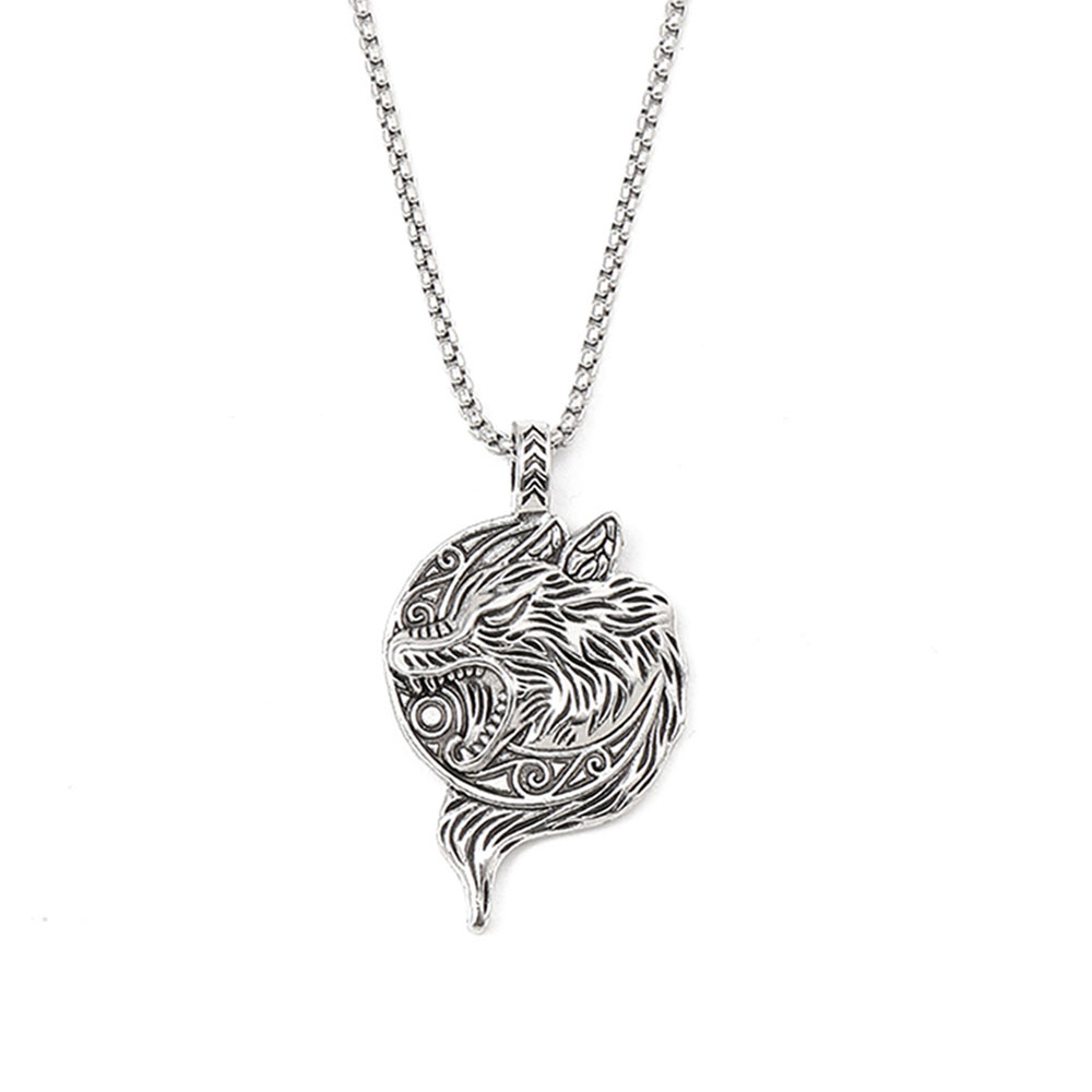 Hip-Hop Wolf 201 Stainless Steel Zinc Alloy Polishing Men's Pendant Necklace display picture 6