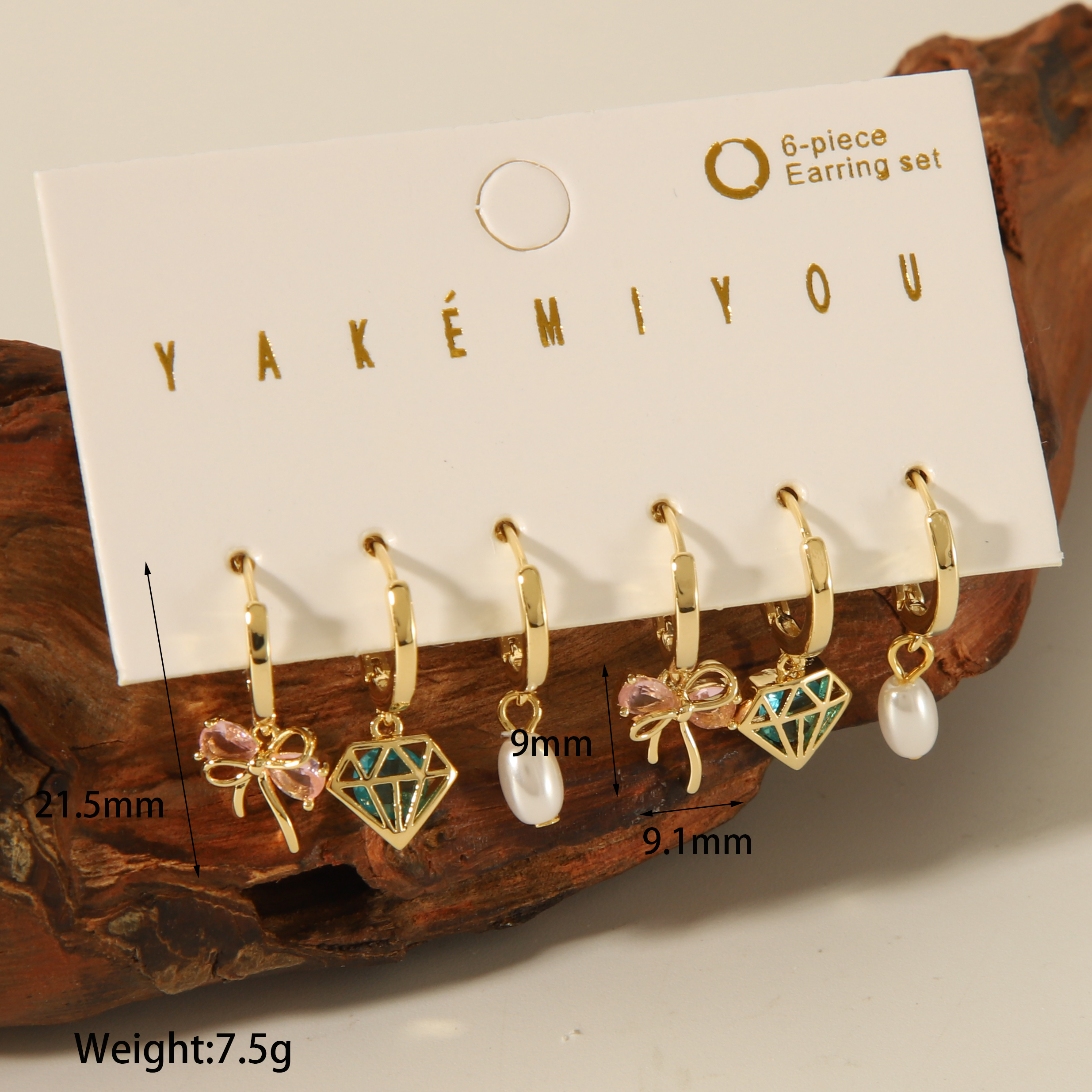 Copper 14K Gold Plated Casual Inlay Heart Shape Butterfly Bow Knot Artificial Pearls Zircon Ear Studs display picture 3