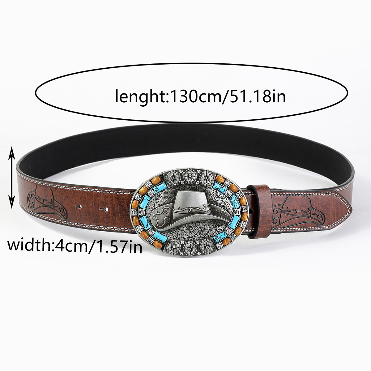 Vintage Style Simple Style Solid Color Pu Leather Wooden Beads Unisex Leather Belts display picture 8
