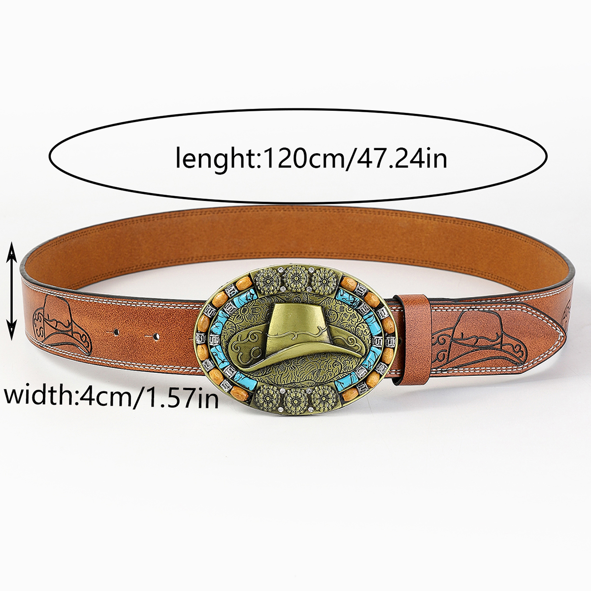 Vintage Style Simple Style Solid Color Pu Leather Wooden Beads Unisex Leather Belts display picture 9