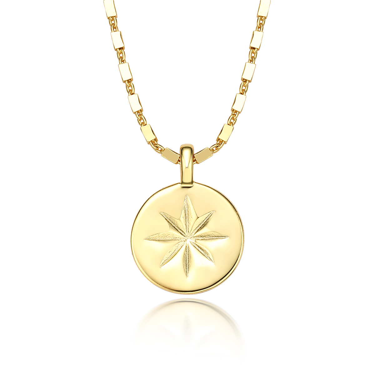 Sterling Silver White Gold Plated Gold Plated Silver Plated Elegant Hexagram Round Necklace display picture 7
