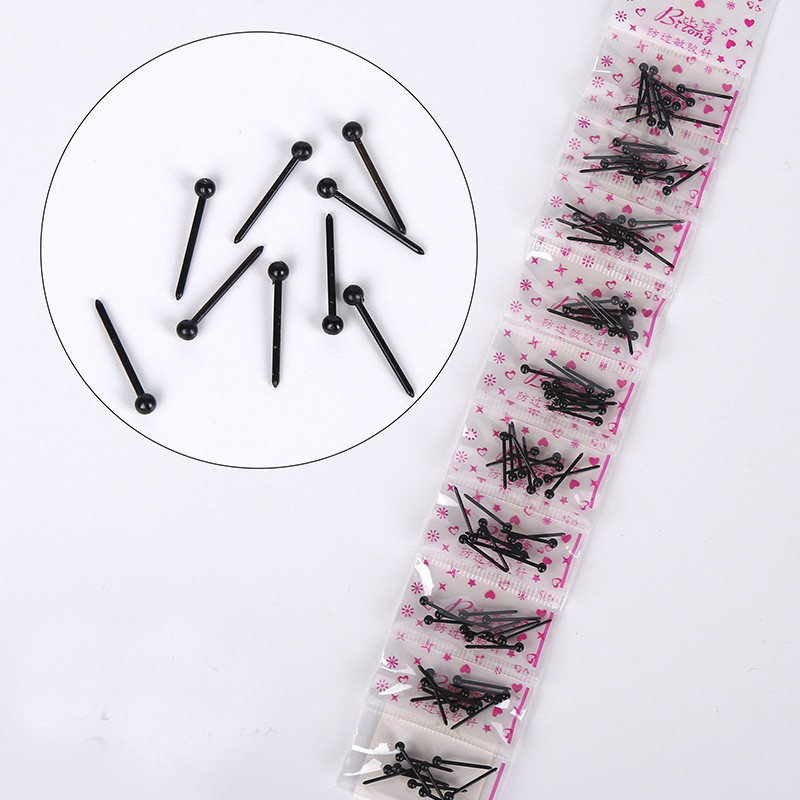 100 PCS/Package Basic Modern Style Classic Style Solid Color Plastic Ear Studs display picture 4