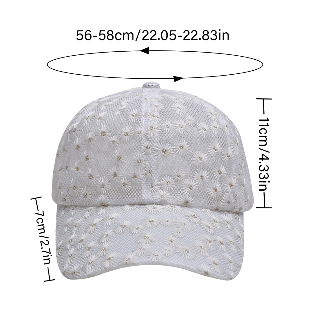Adults Casual Retro Flower Curved Eaves Baseball Cap display picture 3