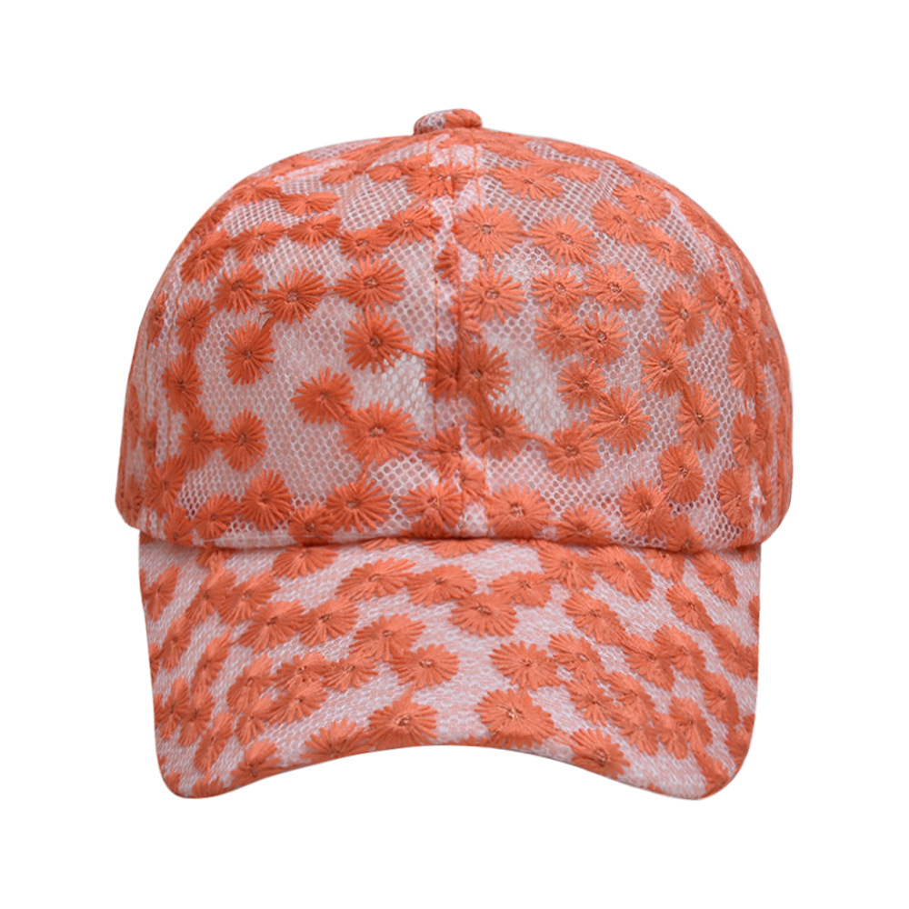 Adults Casual Retro Flower Curved Eaves Baseball Cap display picture 4
