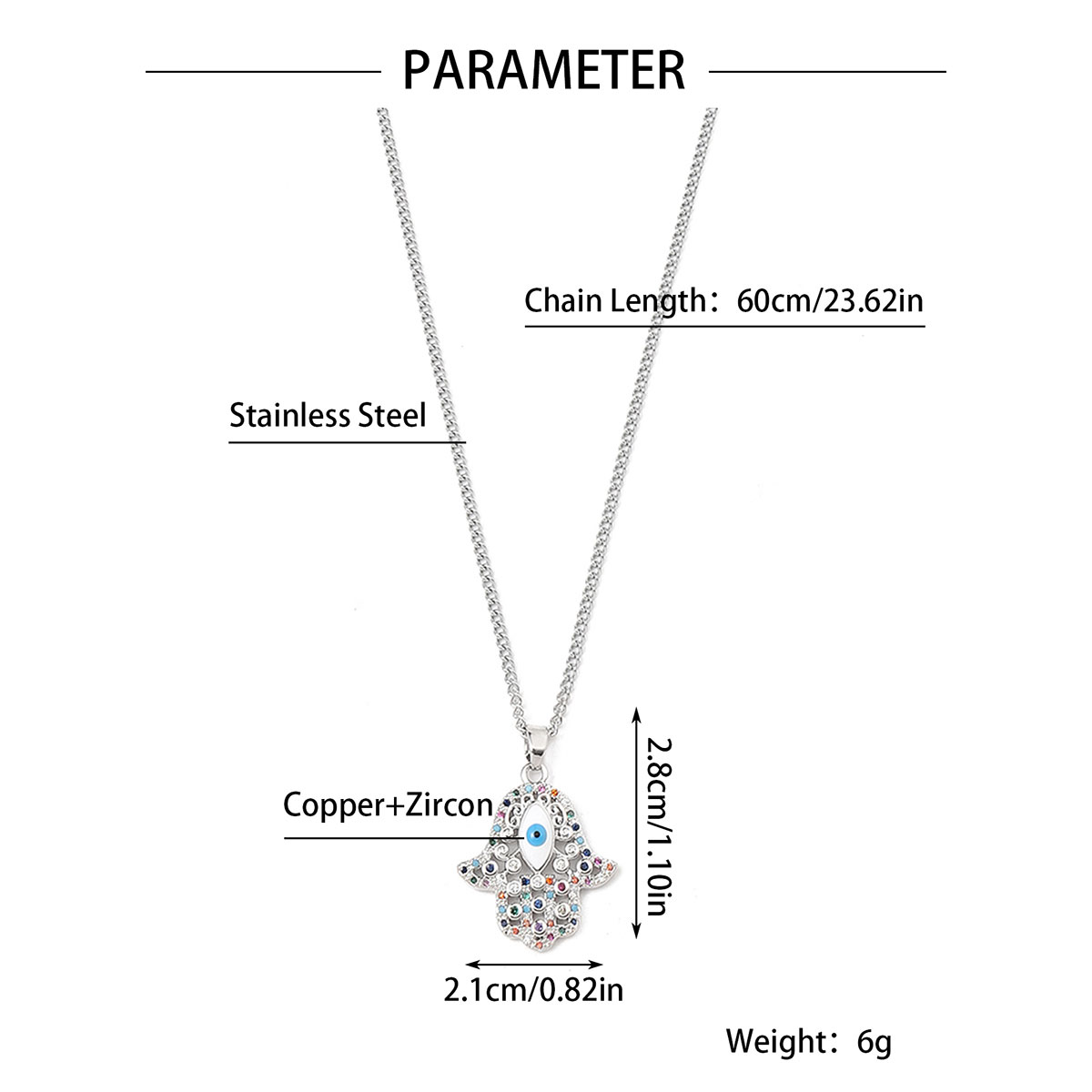 Hip-Hop Snake Butterfly 201 Stainless Steel Copper Polishing Zircon Men's Pendant Necklace display picture 9