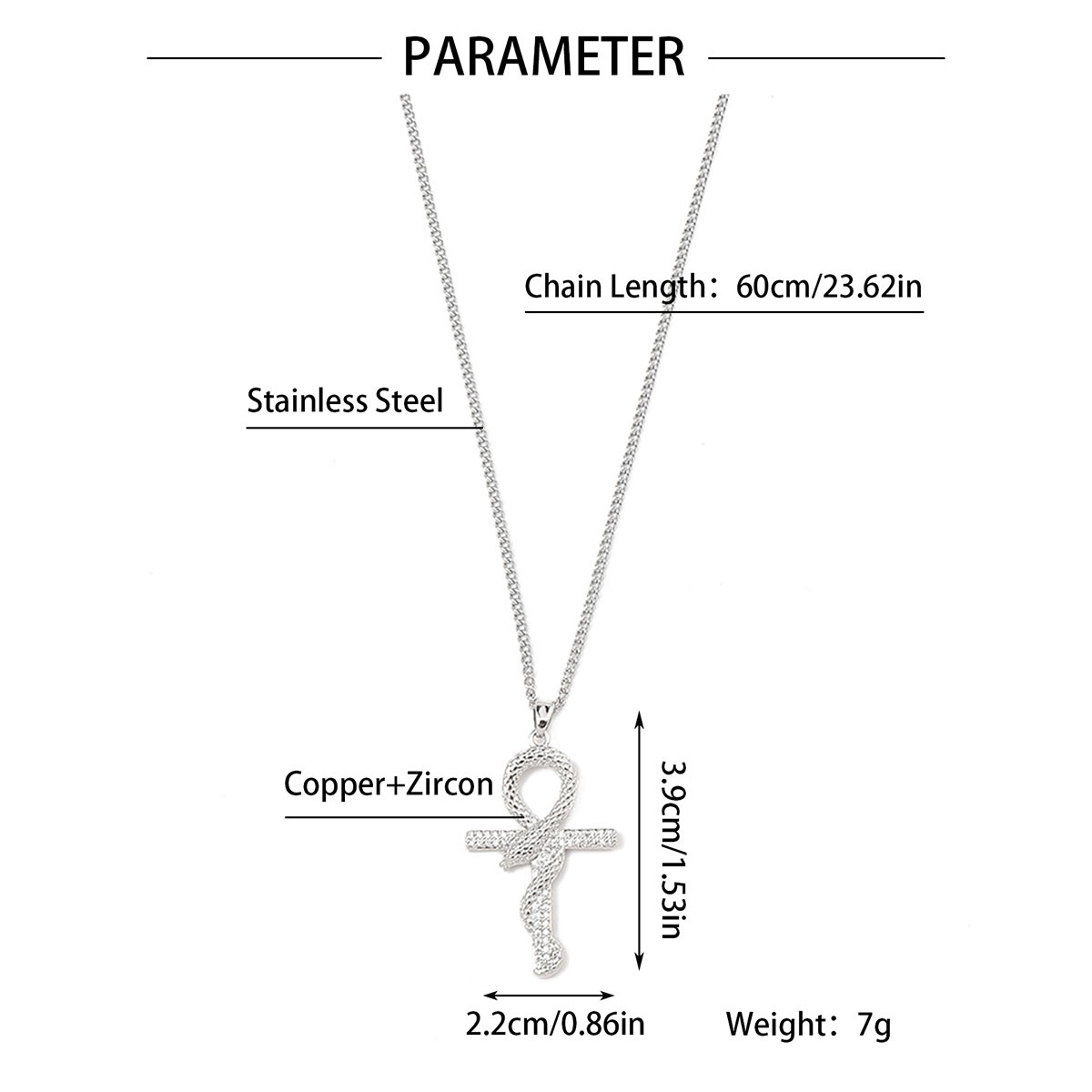 Hip Hop Serpent Papillon Acier Inoxydable 201 Le Cuivre Polissage Zircon Hommes Pendentif display picture 31