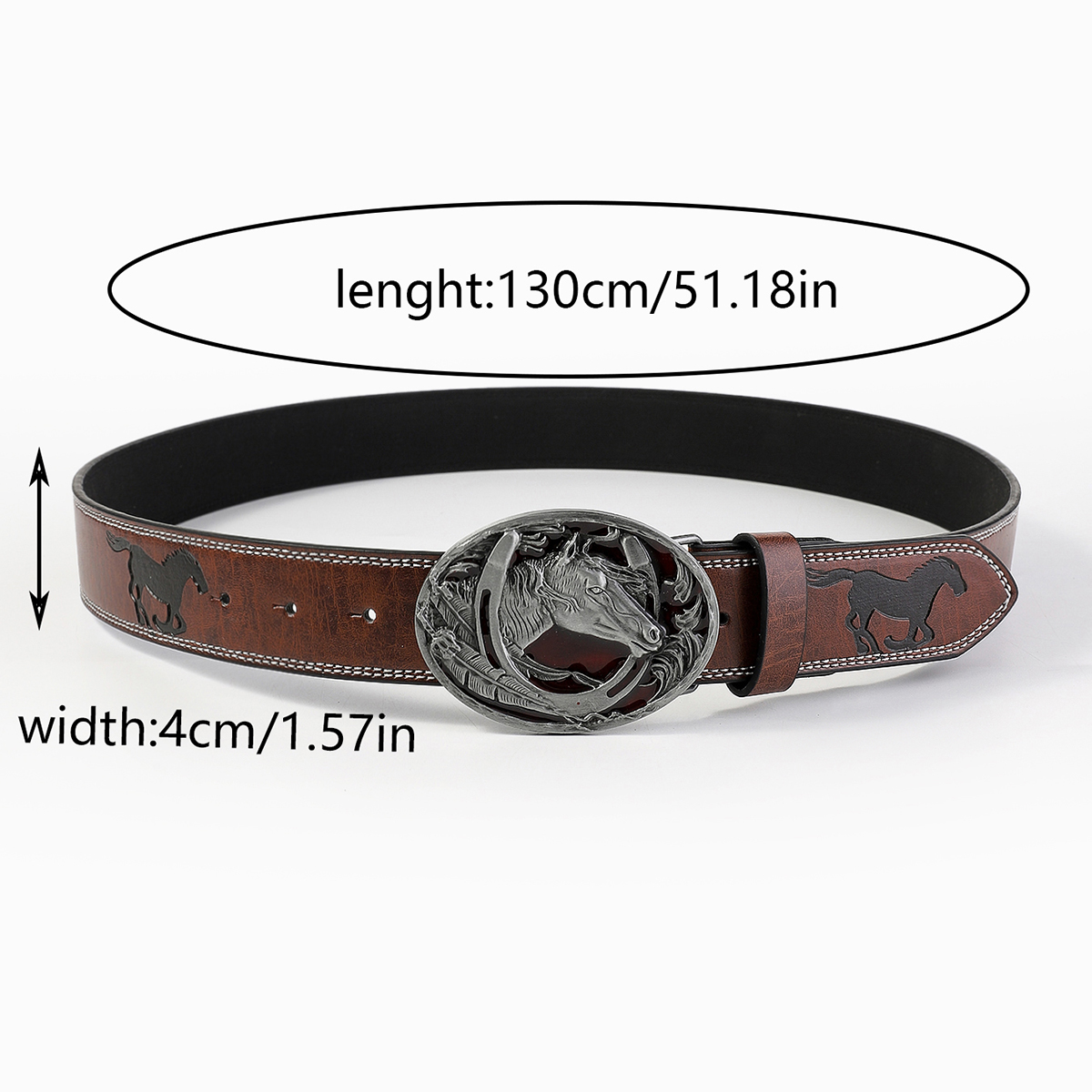 Casual Vintage Style Classic Style Color Block Pu Leather Plating Inlay Turquoise Unisex Leather Belts display picture 17