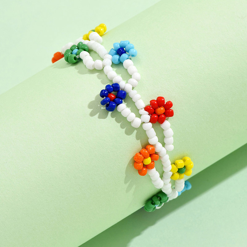 Einfacher Stil Klassischer Stil Blume Legierung Saatperle Perlen Frau Armbänder display picture 3