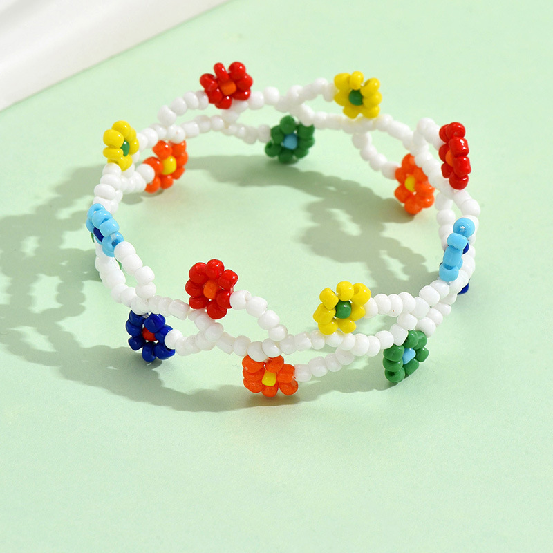 Einfacher Stil Klassischer Stil Blume Legierung Saatperle Perlen Frau Armbänder display picture 4