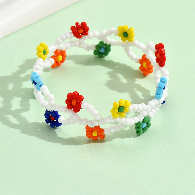 Simple Style Classic Style Flower Alloy Seed Bead Beaded Women's Bracelets display picture 4