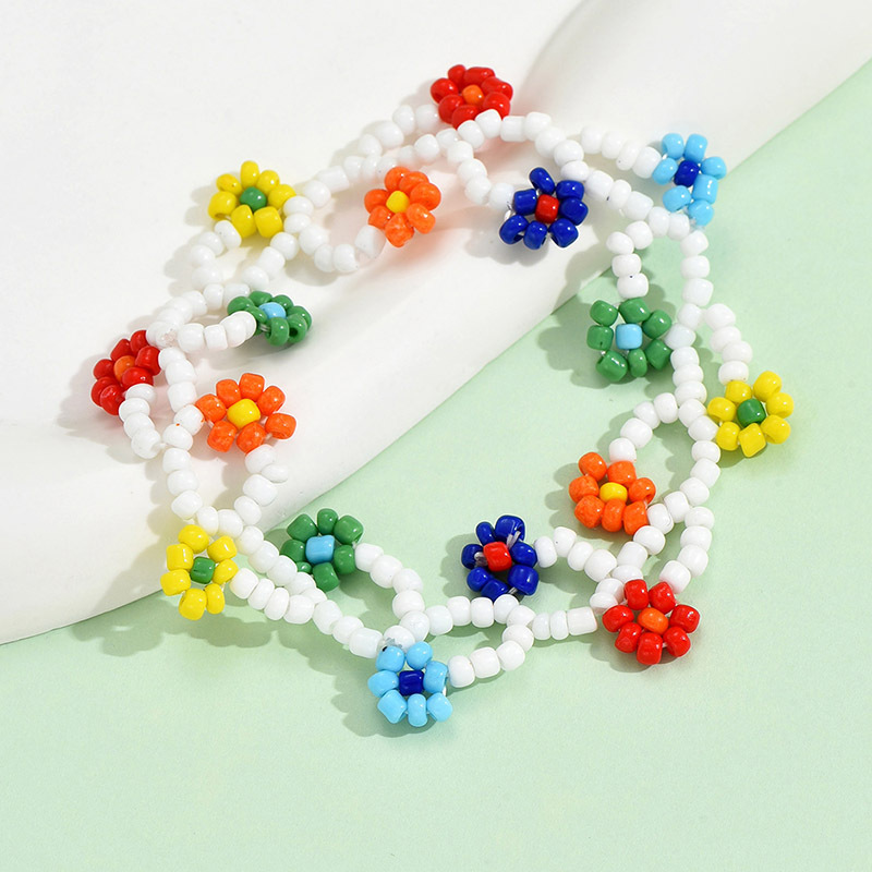 Simple Style Classic Style Flower Alloy Seed Bead Beaded Women's Bracelets display picture 6