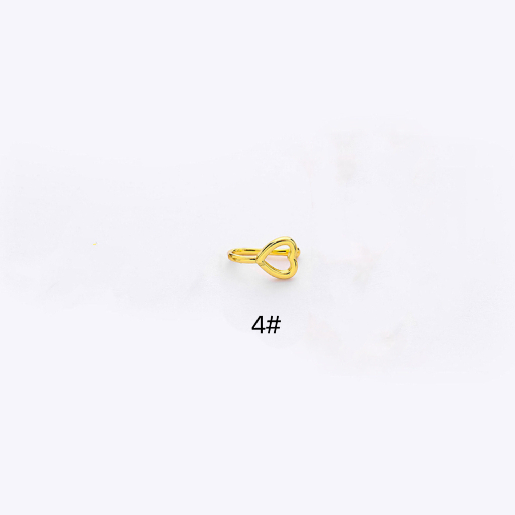 1 Piece Nose Rings & Studs Simple Style Classic Style Heart Shape Copper Plating Gold Plated Nose Rings & Studs display picture 4