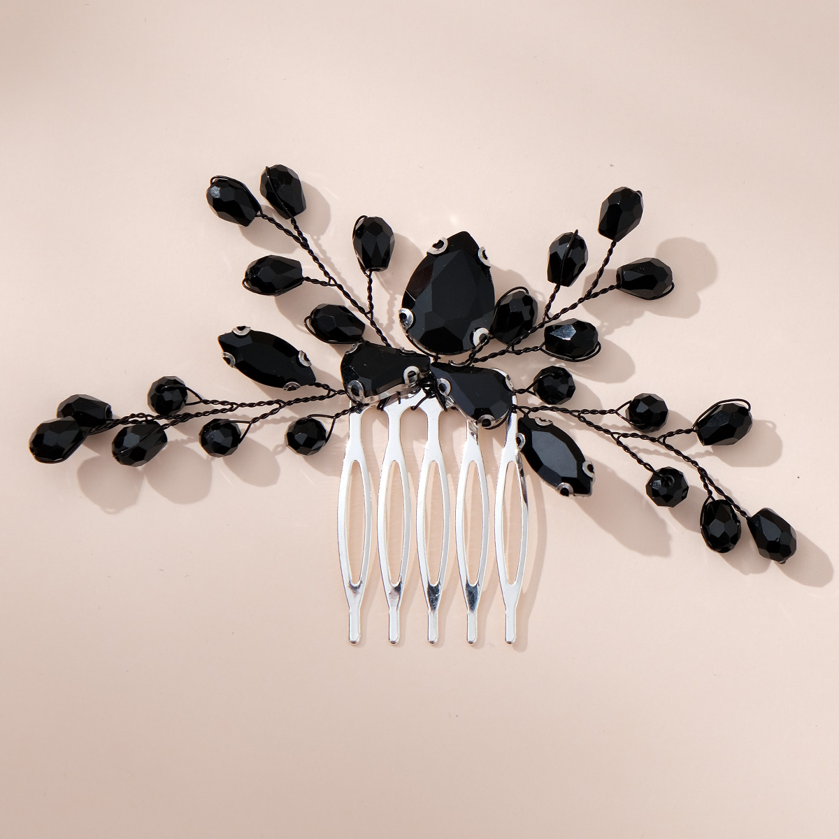Women's Simple Style Classic Style Color Block Copper Inlay Rhinestones Insert Comb display picture 15