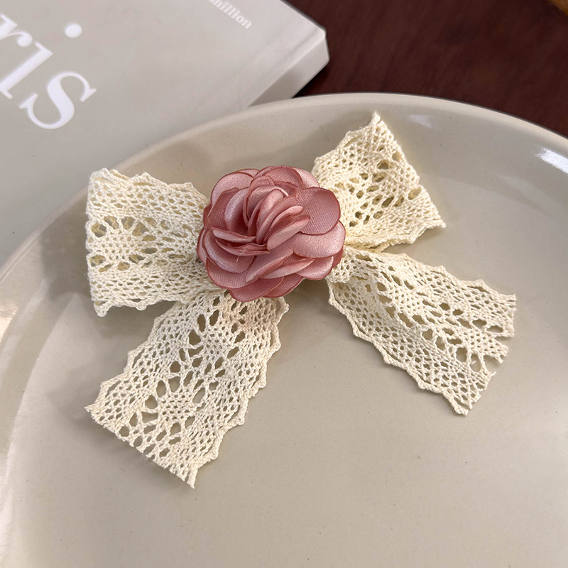 Women's Elegant Romantic Bow Knot Cloth Flowers Hair Clip display picture 11