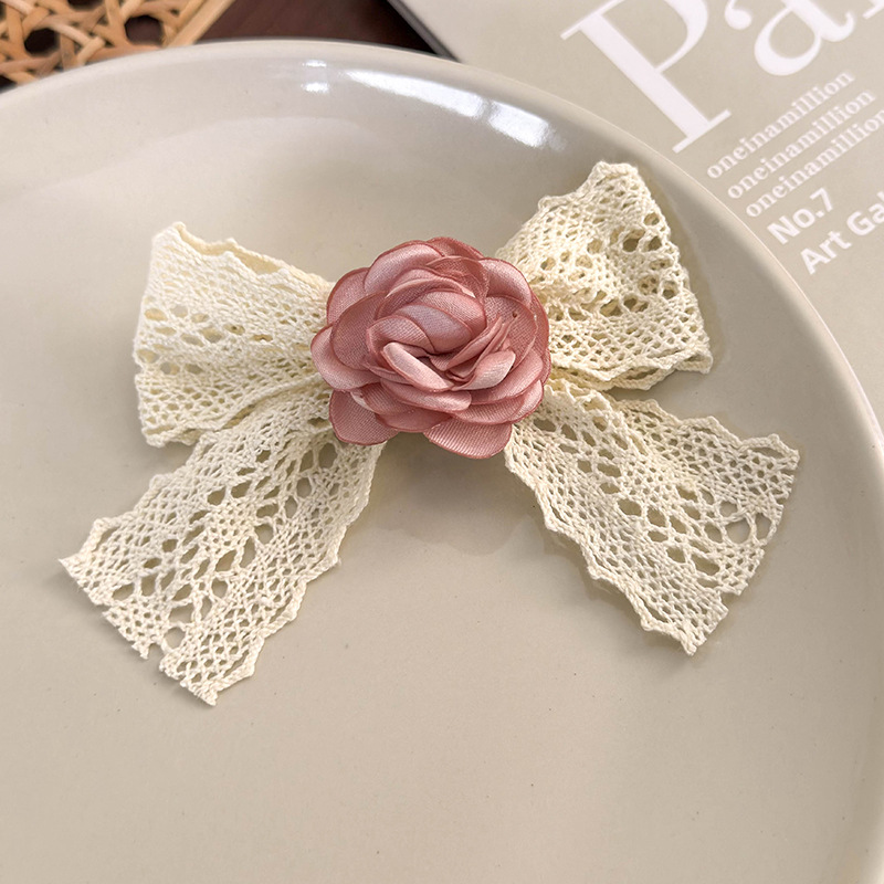 Women's Elegant Romantic Bow Knot Cloth Flowers Hair Clip display picture 6
