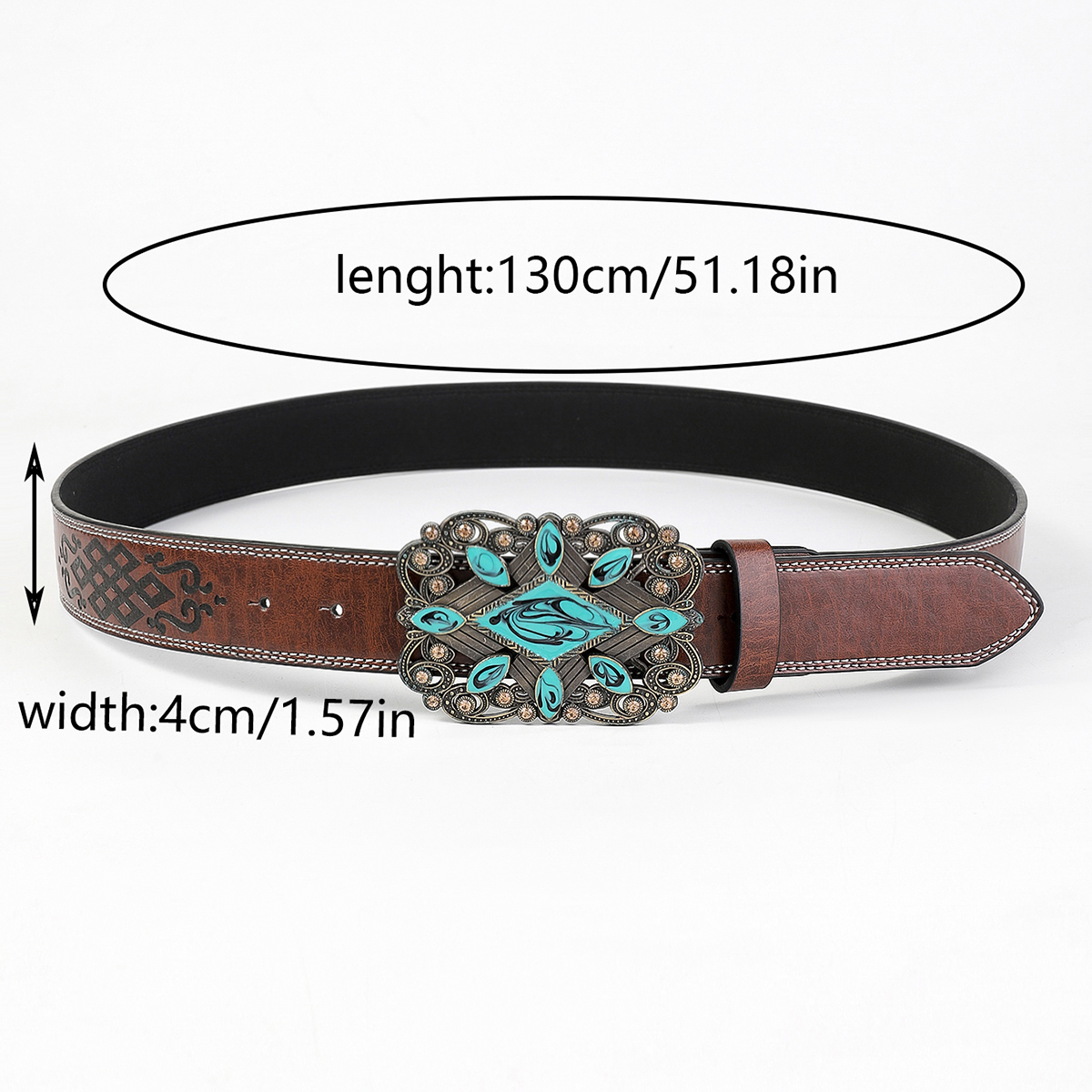 Casual Vintage Style Color Block Pu Leather Spray Paint Metal Button Men's Leather Belts display picture 4