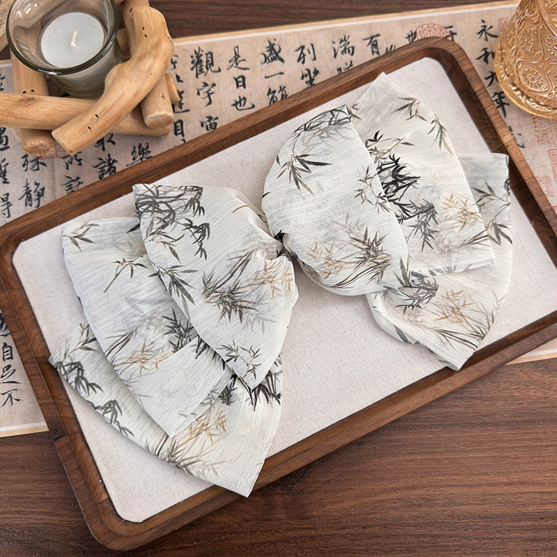 Women's Chinoiserie Elegant Color Block Cloth Printing Hair Clip display picture 6