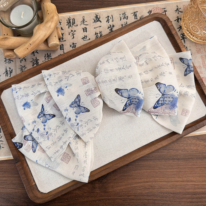 Women's Chinoiserie Elegant Color Block Cloth Printing Hair Clip display picture 16