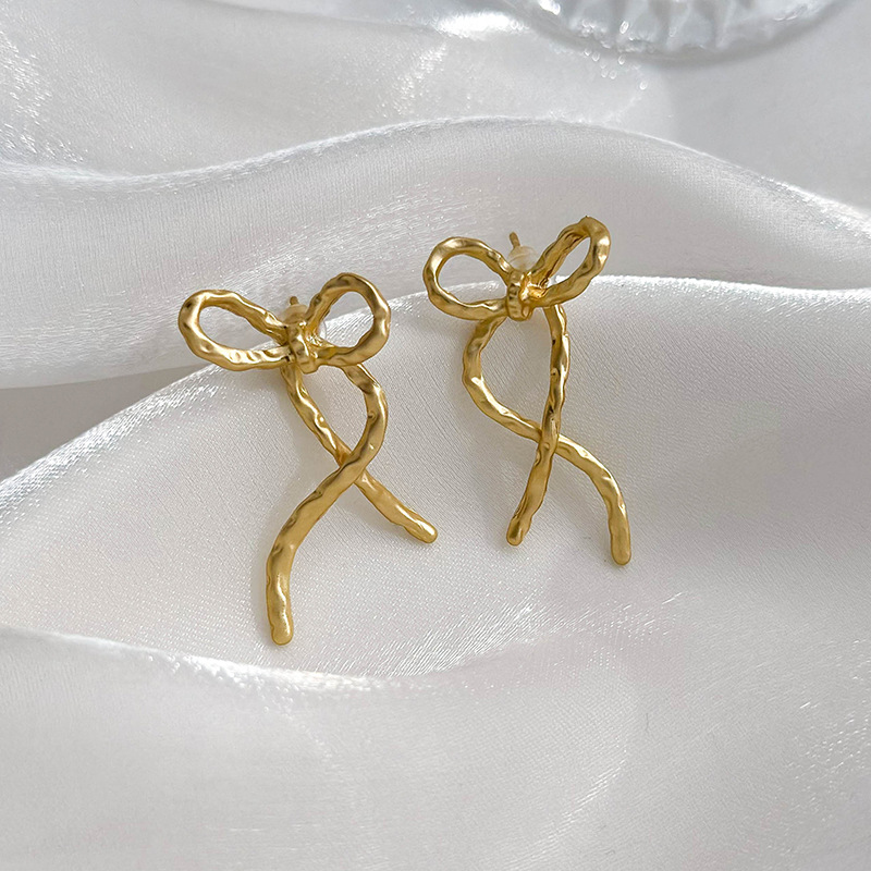 1 Pair Elegant Vacation Bow Knot Plating Alloy Gold Plated Silver Plated Ear Studs display picture 4