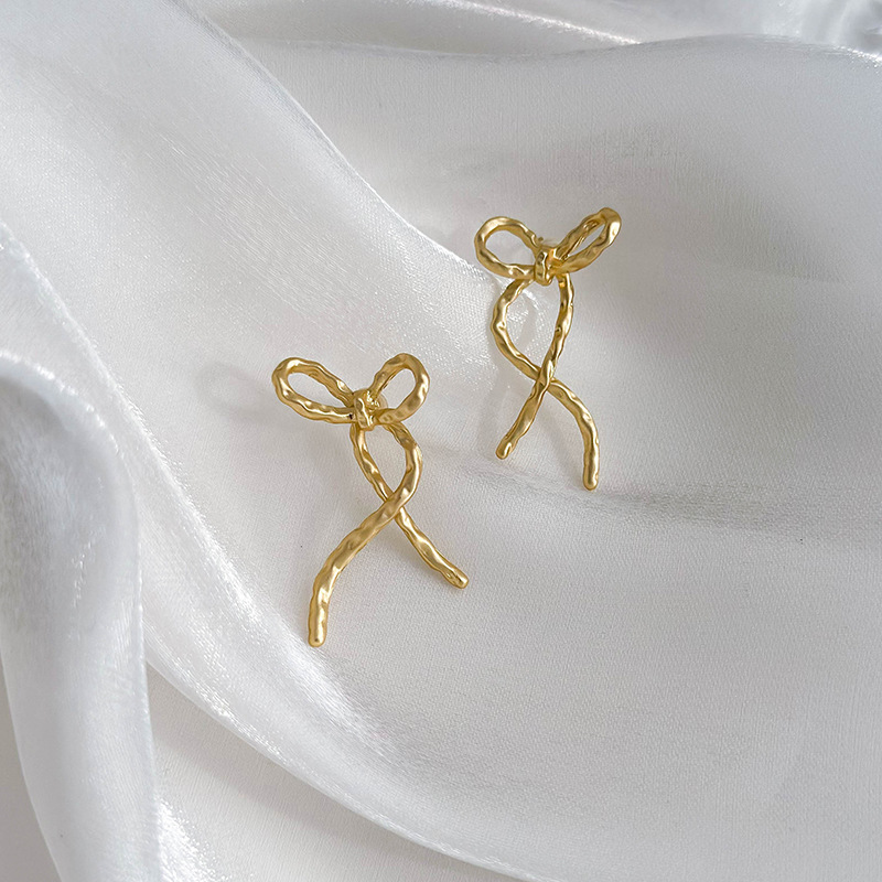 1 Pair Elegant Vacation Bow Knot Plating Alloy Gold Plated Silver Plated Ear Studs display picture 5