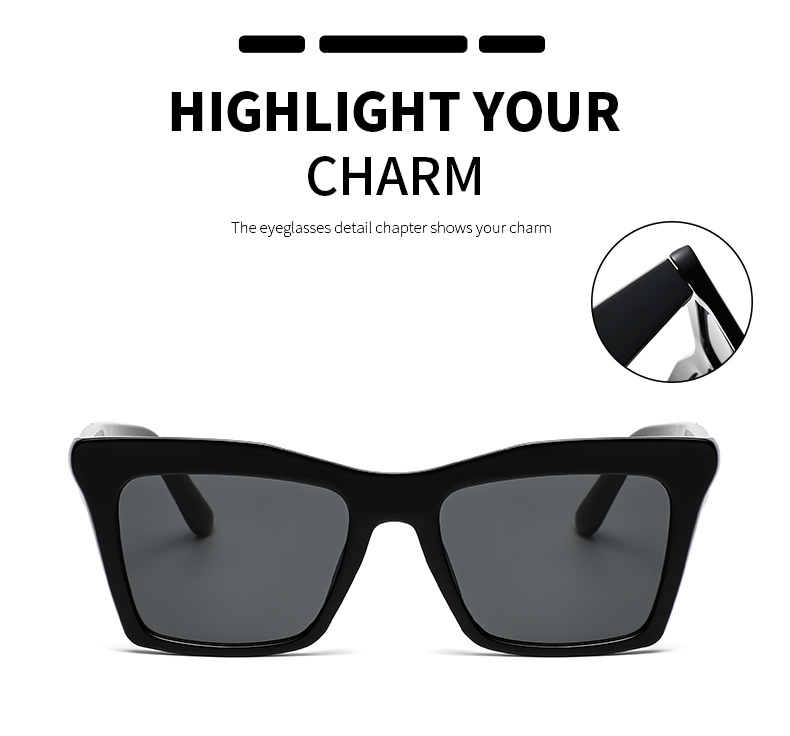 Streetwear Solid Color Pc Square Full Frame Women's Sunglasses display picture 2