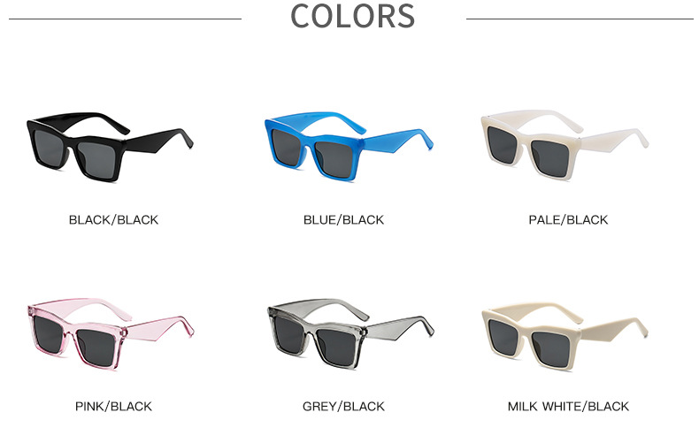 Streetwear Solid Color Pc Square Full Frame Women's Sunglasses display picture 4