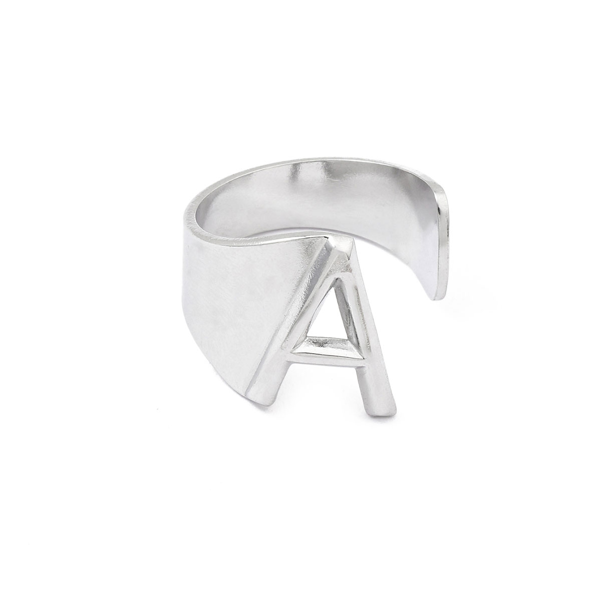 Simple Style Letter Ferroalloy (201 Stainless Steel) Open Rings In Bulk display picture 12