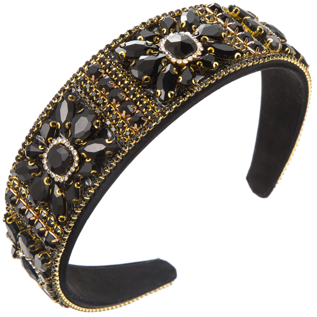 Women's Lady Modern Style Korean Style Flower Alloy Inlay Rhinestones Glass Hair Band display picture 8